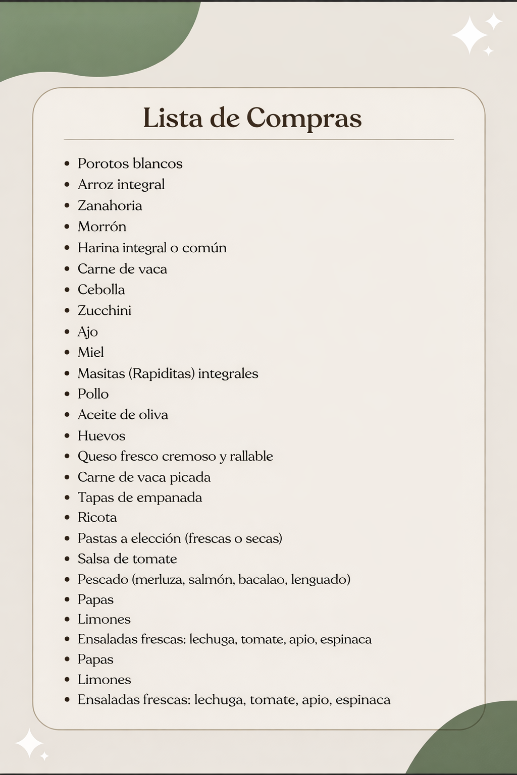 Lista de compras