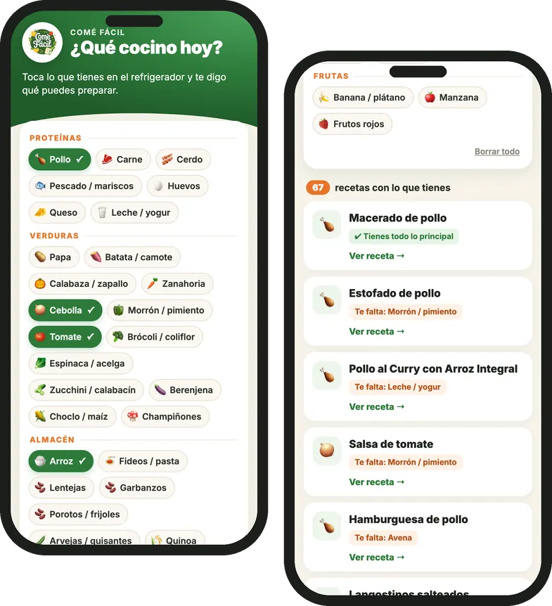 App ¿Qué cocino hoy?