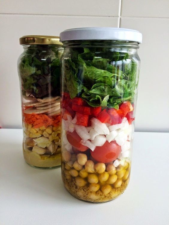 Ensalada en frasco