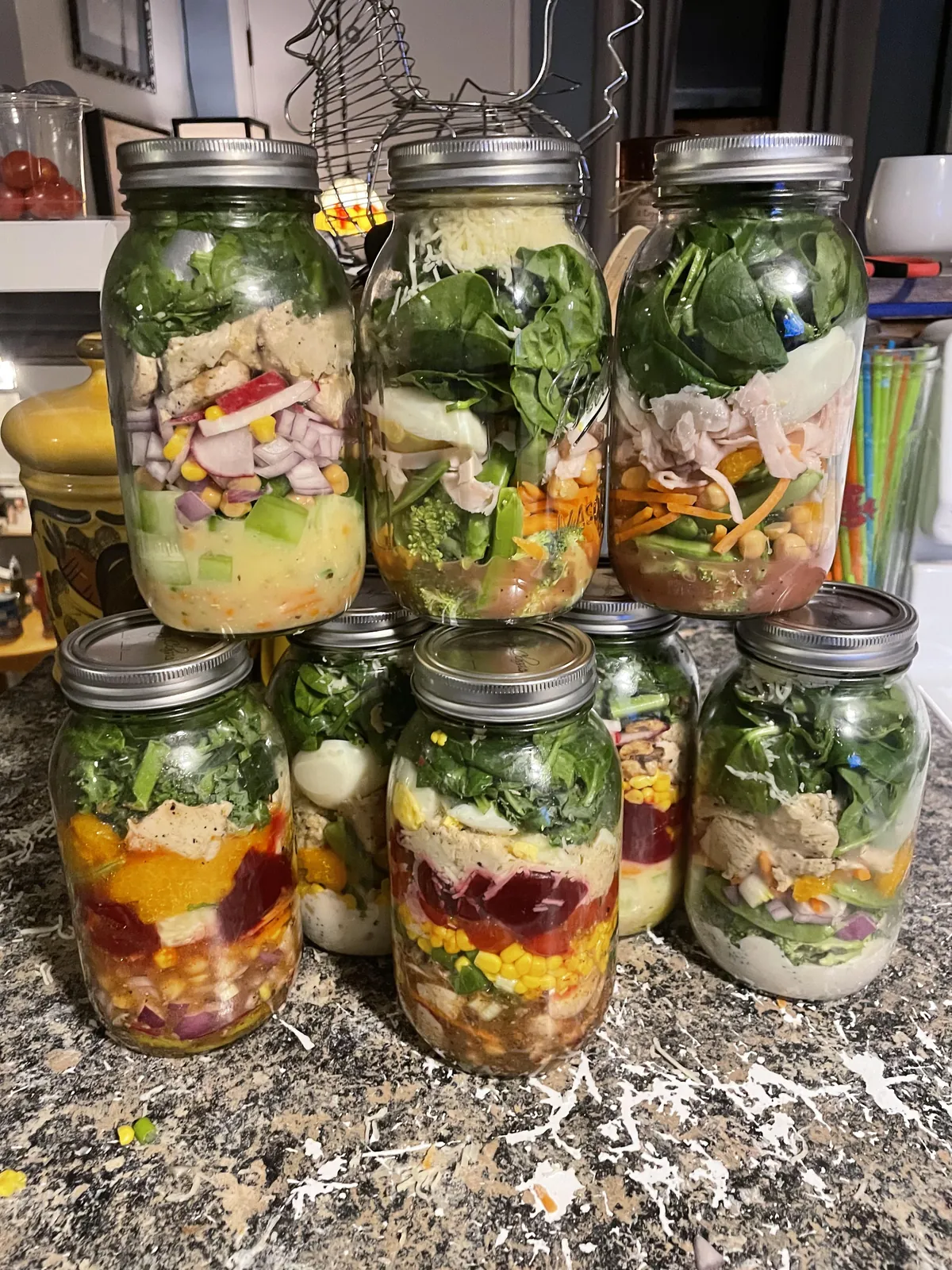 Ensalada en frasco
